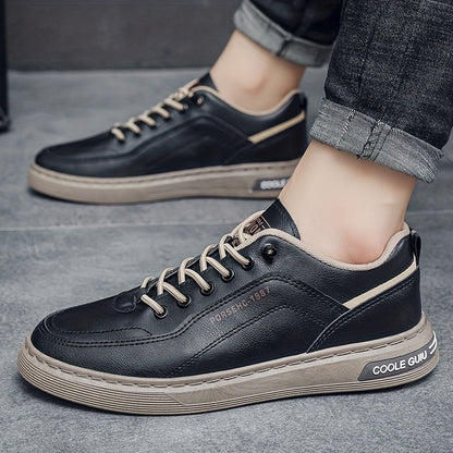 Men's Slip-On Sneakers - Casual & Sporty Low-Top Shoes with Elastic Laces, Non-Slip Rubber Sole for Casual Attire