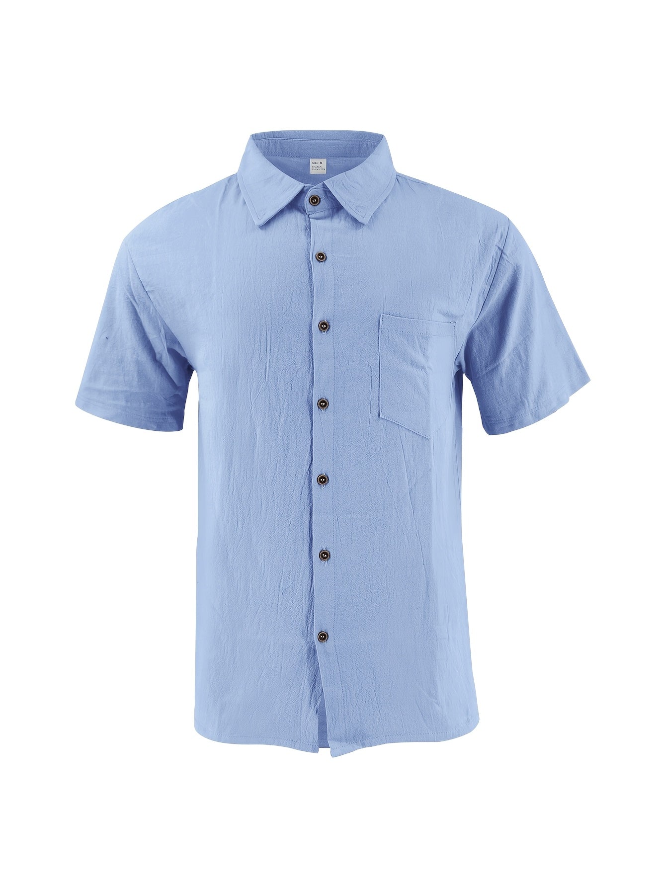 Men's Summer Linen Shirt and Long Pants Set Casual Loose Fit