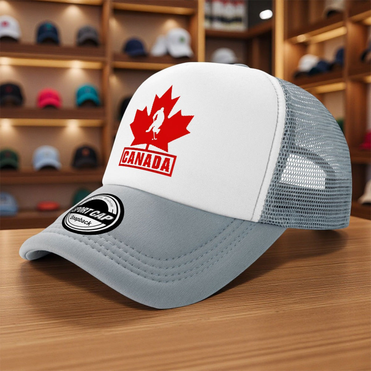 Canadian Hockey Team Trucker Hat – Lightweight Breathable Mesh Cap