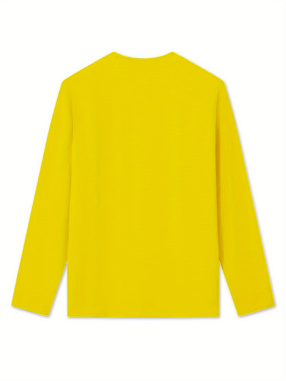 Women'S Christmas Long Sleeve T-Shirt - Santa Claus & Holiday Graphic Tee, Machine Washable Everyday & Party Outfit for Christmas, New Year'S Eve - Non-See-Through Casual Top, Christmas Shirts, Festive Attire, Round Neckline