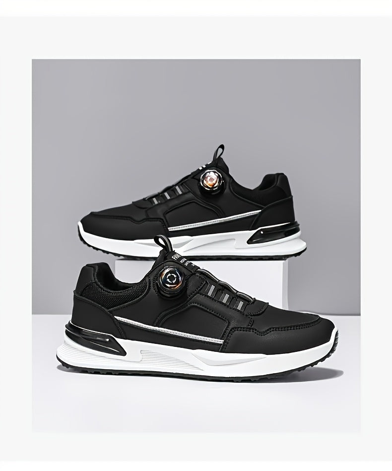 [sneakers] Men'S Large Size Running Shoes | Casual Sports Footwear, Cross-Training, Low-Top, Faux, Lace-Up, All-Season, Solid Color - ayq
