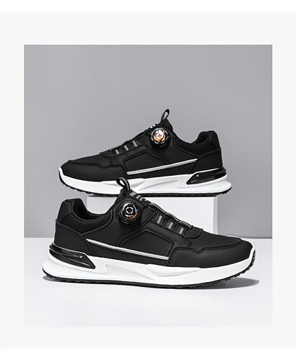 [sneakers] Men'S Large Size Running Shoes | Casual Sports Footwear, Cross-Training, Low-Top, Faux, Lace-Up, All-Season, Solid Color - ayq