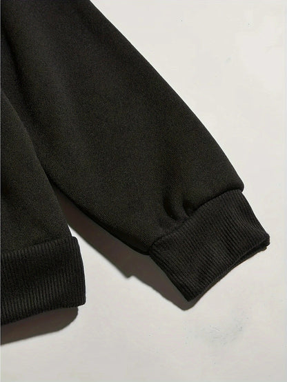 Men's Casual Hooded Sweatshirt with Geometric Print for Fall/Winter