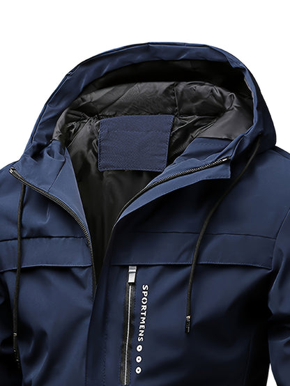 Men's Autumn Outdoor Sports Hooded Windbreaker Jacket