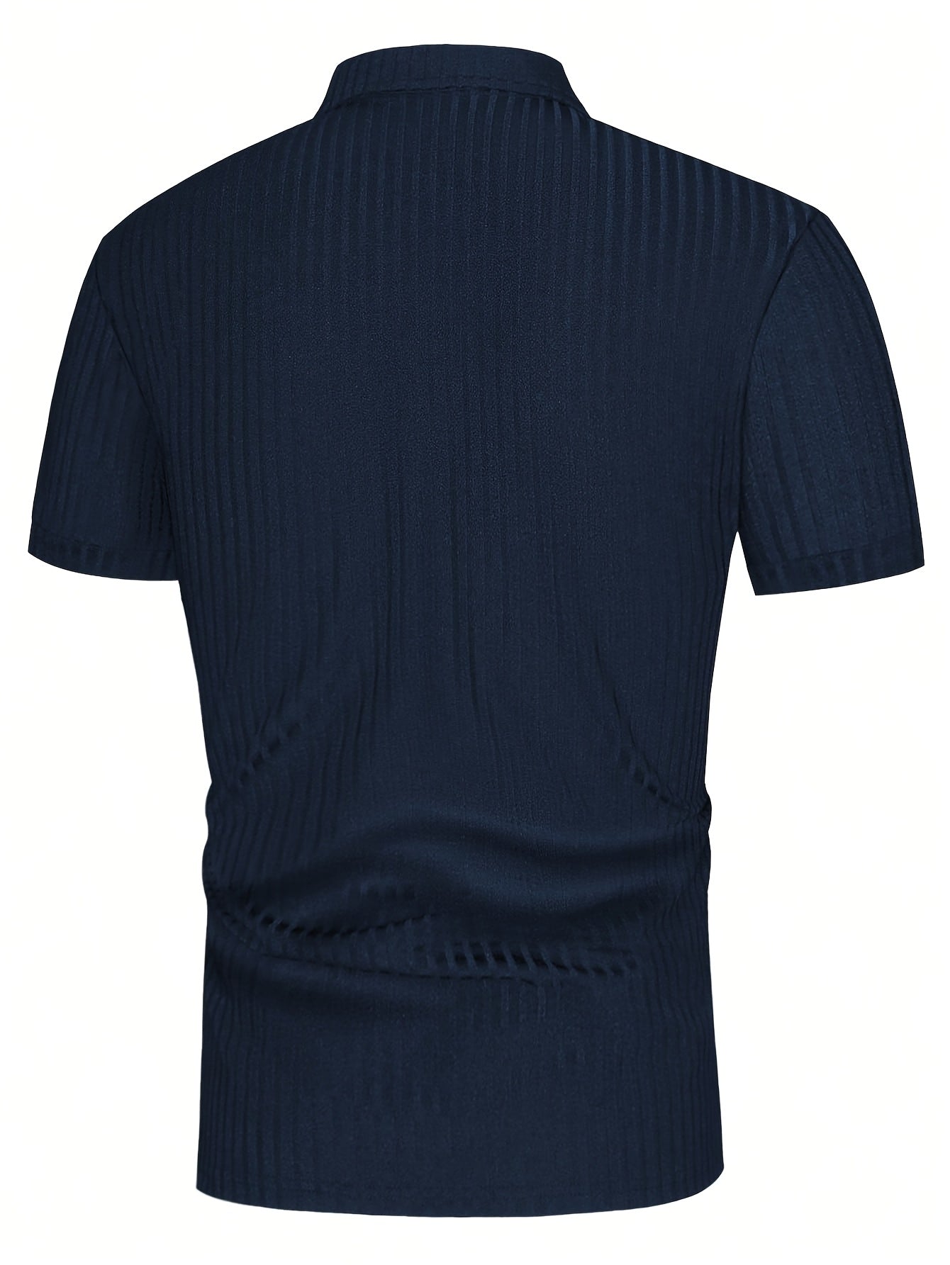 Men's Vintage Short Sleeve Polo Shirt - Soft Stretch Polyester - ayq