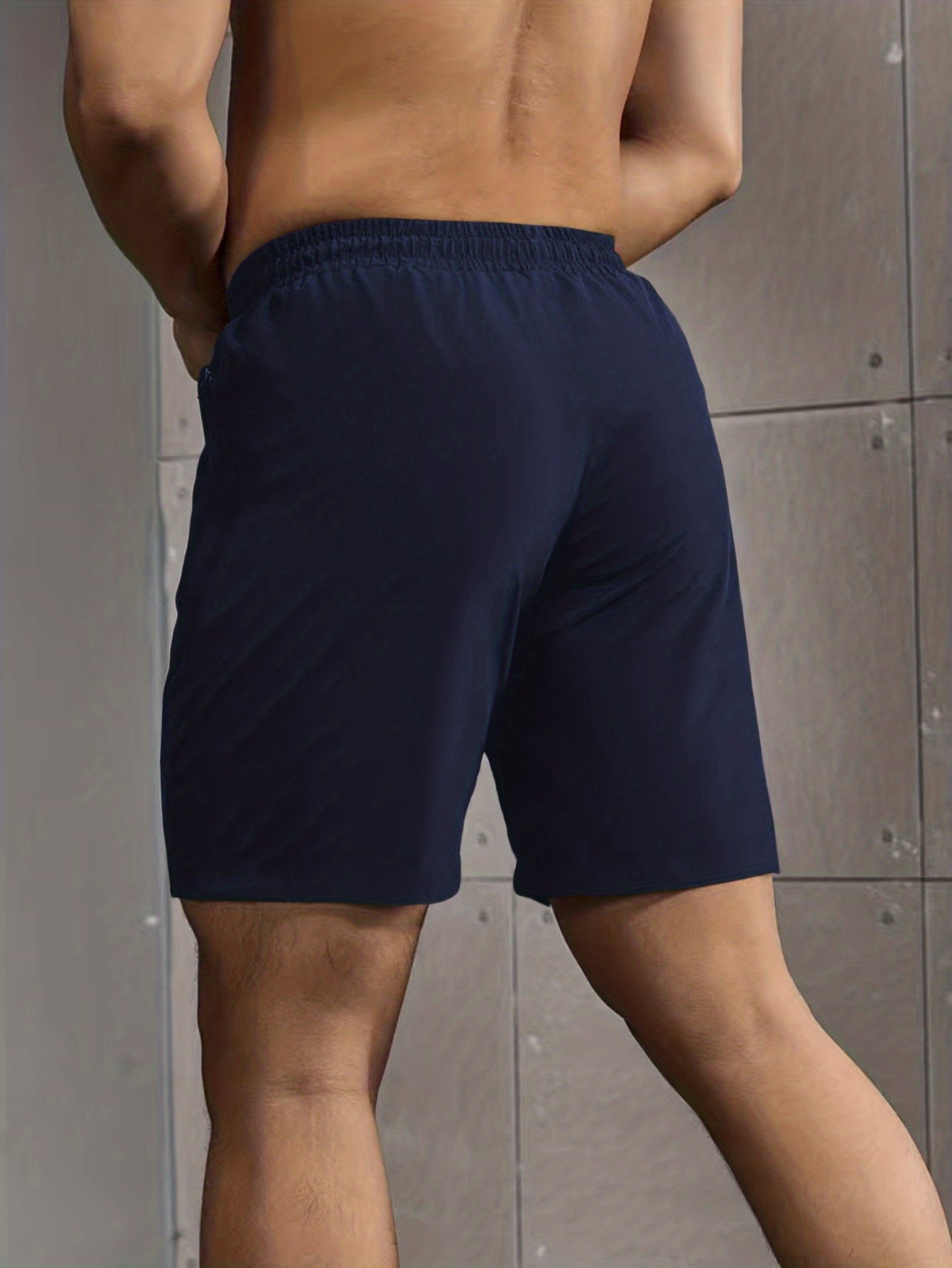 Super Thin Men's Casual Simple Style Comfy Shorts, PERFORMANCE Letter Print Home Pajamas Bottom With Zipper Pockets And Drawstrings, Men's Summer Outdoor Fitness Clothing