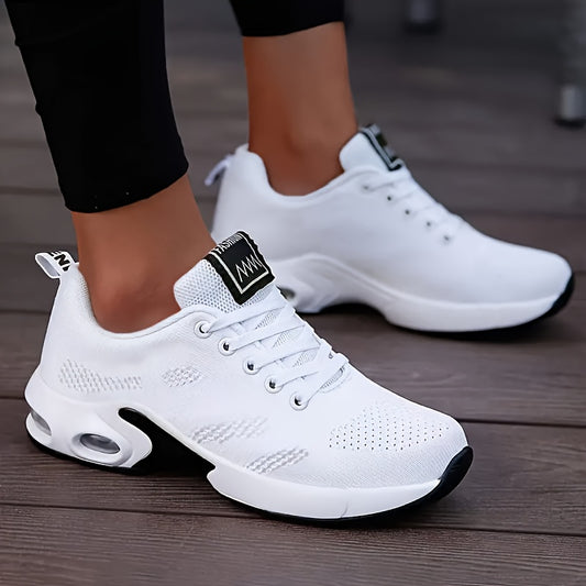 Women's Breathable Mesh Chunky Sneakers, Casual Lace Up Outdoor Shoes, Lightweight Low Top Sport Shoes plus size