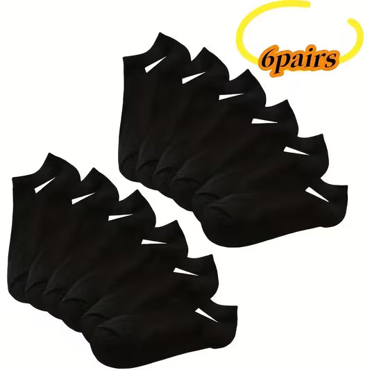 3 Pairs/6 Pairs of Women'S Socks Men'S Socks Black White Gray Easy Versatile Solid Color Trendy Short Socks Fashionable Versatile Sports - ayq