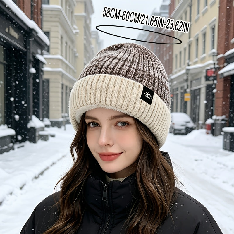 Unisex Outdoor Fleece Knit Hat for Fall and Winter