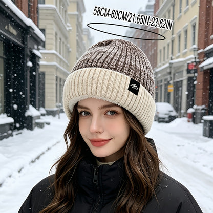 Unisex Outdoor Fleece Knit Hat for Fall and Winter