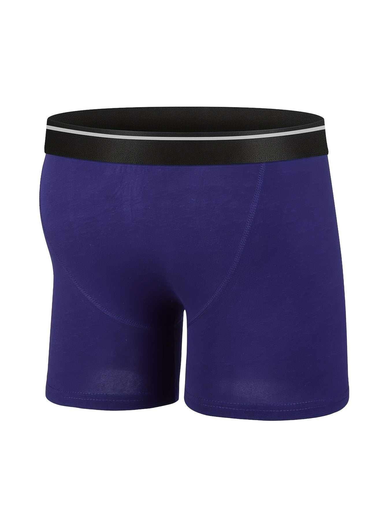 Men's 4-Pack Cotton Stretch Trunk Underwear with Wide Elastic Band