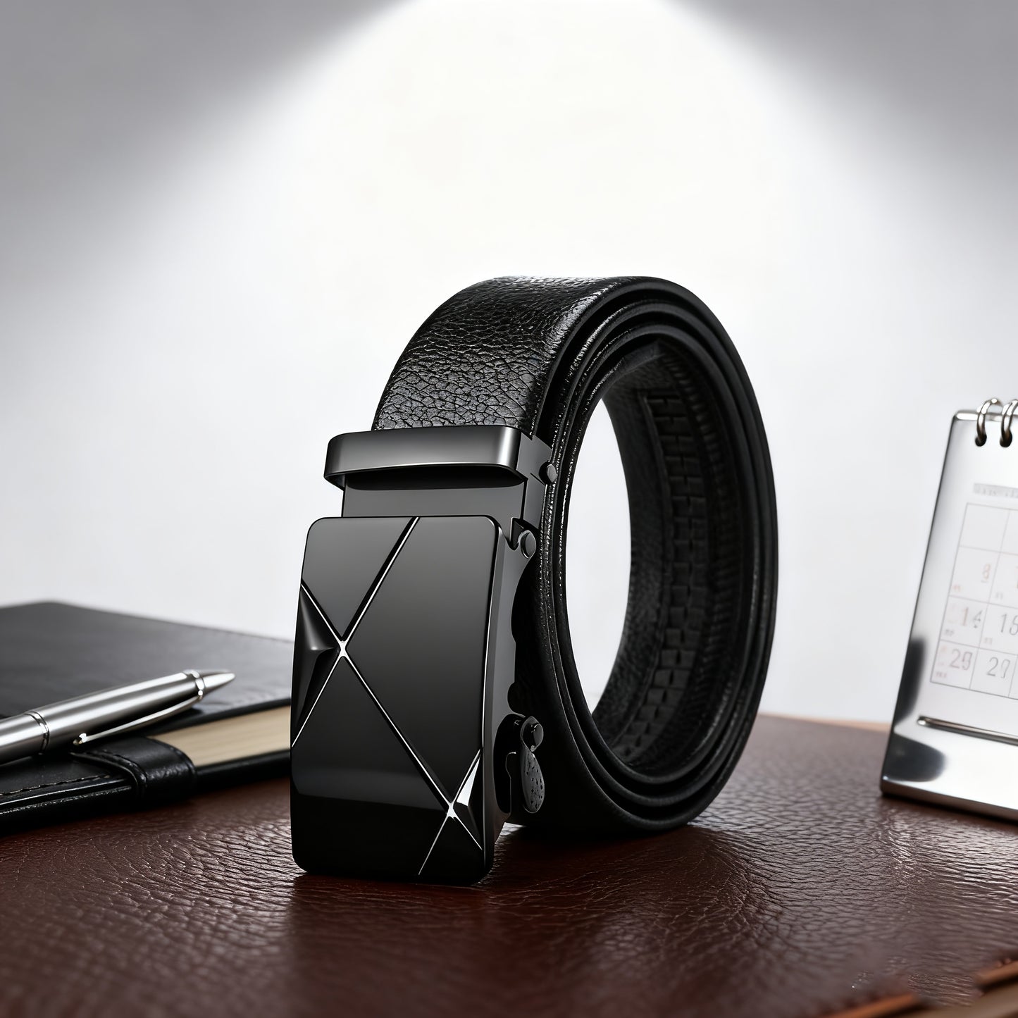 2pcs Men's Business Wallet and Belt Set, Essential Business Accessories for Men to Enhance Style in Workplace and Daily Life, Unmissable Business Outfit for Men (No Box)