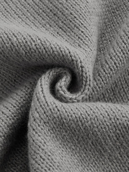 Men's Slim-Fit Cable Knit Sweater - Winter Warm Pullover with Geometric Corduroy Clasp (Adjustable Rope), Round Neck Long Sleeve Casual Sweating for Fall/Winter Layering - Hand Washable Knitwear for Smart-Casual Outfits (Not