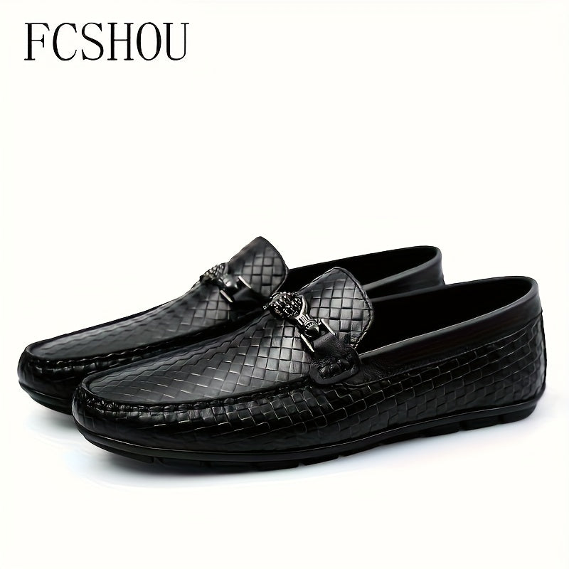 Handmade Men’s Vintage Leather Loafers Casual Slip-Ons