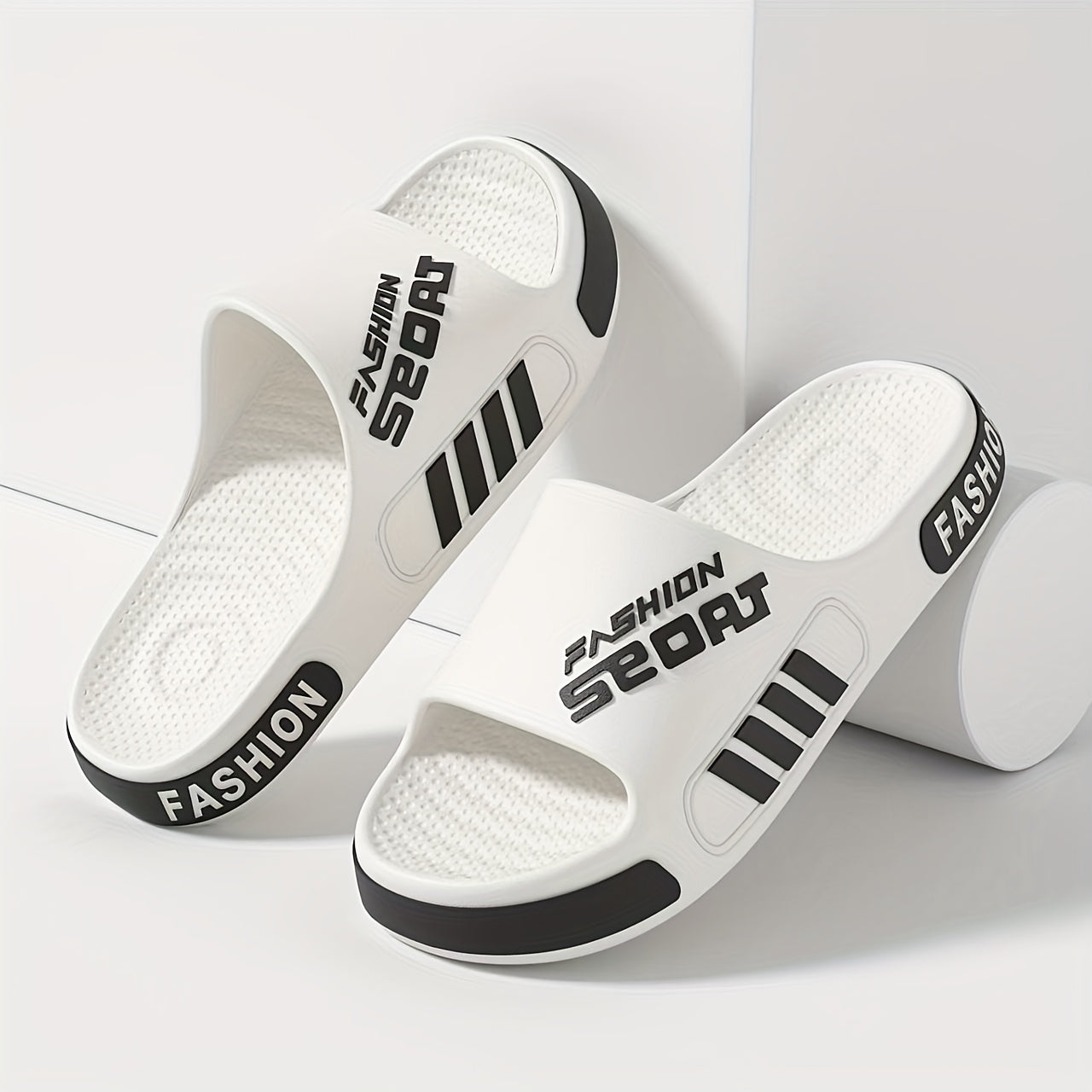 Men'S Summer Stylish Massage Non-Slip Textured Design Sandals, Suitable for Home, Outdoor, And Bathroom Use. - ayq