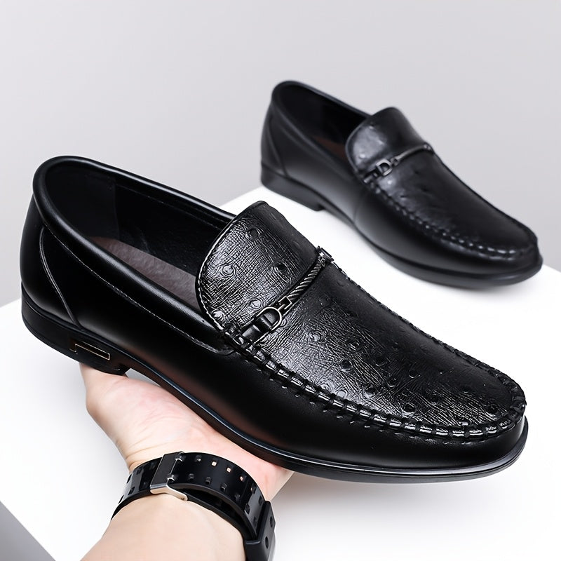 Men’s Plus Size Breathable PU Business Casual Loafers