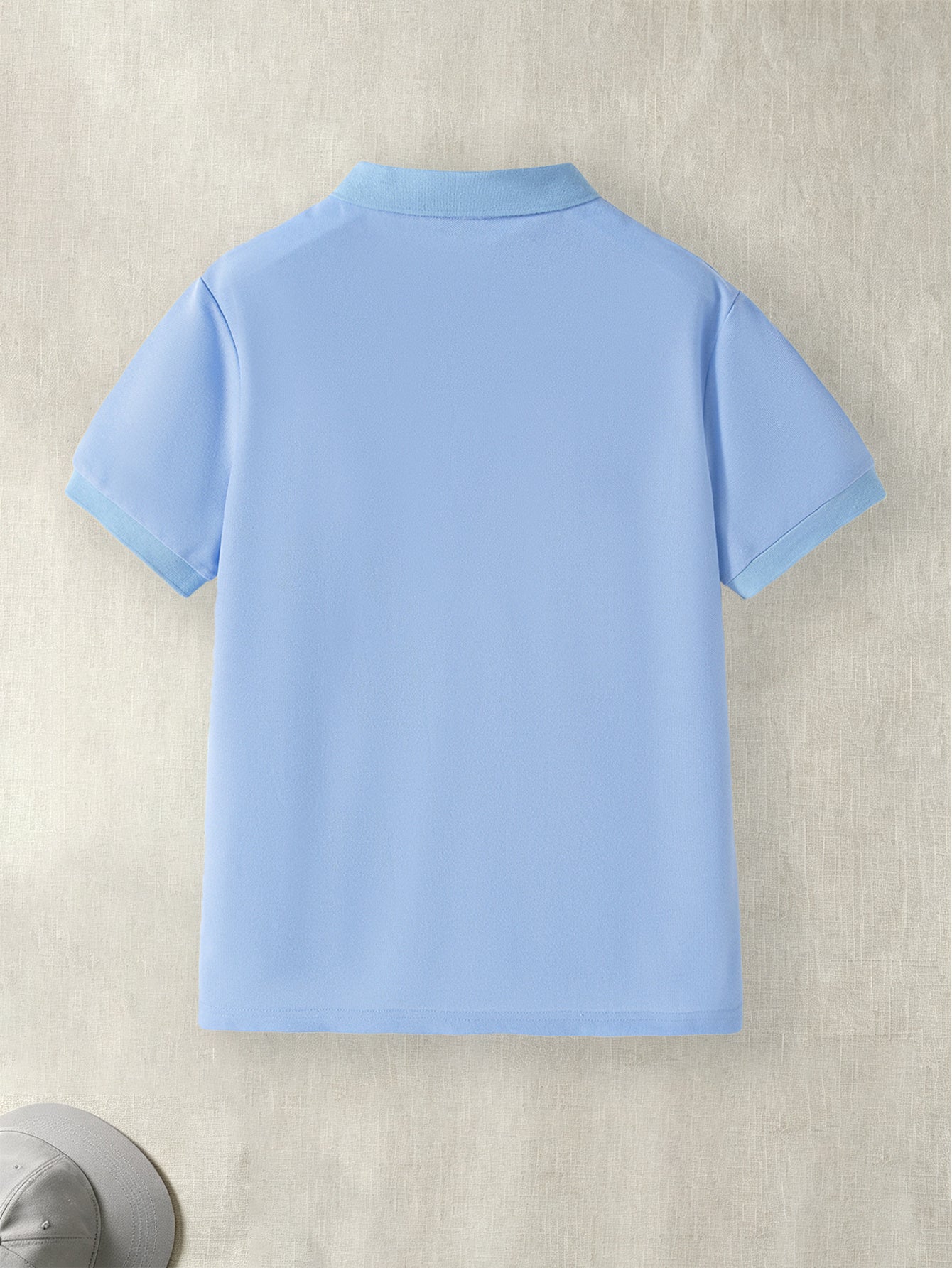 Youth Summer Polo Shirt with Soccer Crest Print for Teens