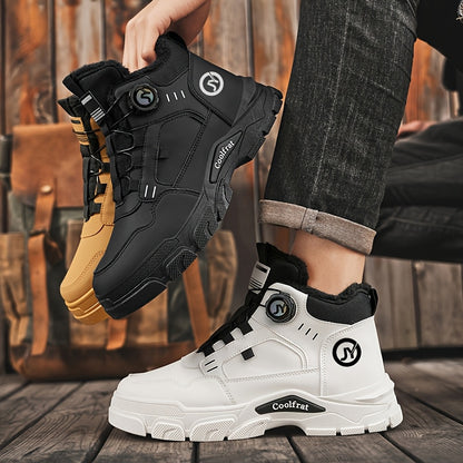 Տղամարդկանց նոր ձմեռային հաստ շերտով կոշիկներ, երեք գույնի, հարմարավետ և տաք, հեշտ հագնվող/հանվող, բռնակի դիզայնով, հարմար է բացօթյա ձյան, լեռնագնացության և լեռնագնացության համար։