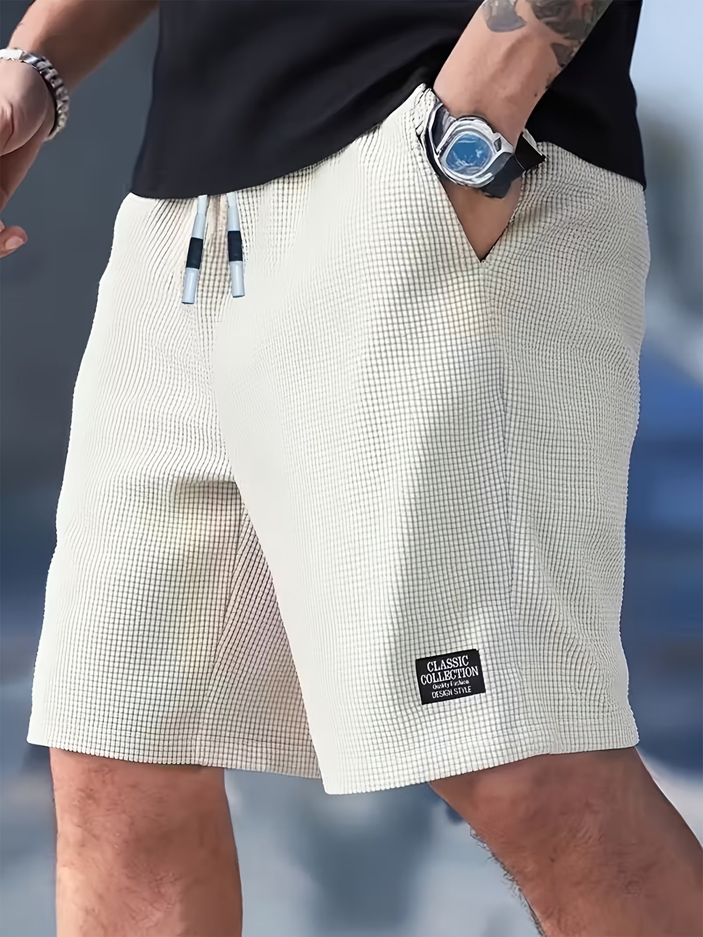 Men's Lightweight Athletic Shorts with Drawstring Waist & Pockets