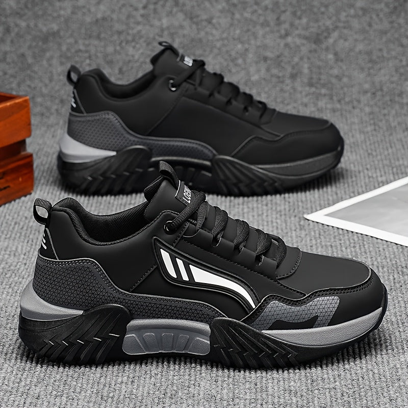 Loeikan 2026 New Low-Top Men'S Versatile Comfortable Walking Boots | Fashionable Thick-Soled Casual Sports Shoes, All-Season, Lace-Up Closure, Faux Upper, Pvc Sole - ayq