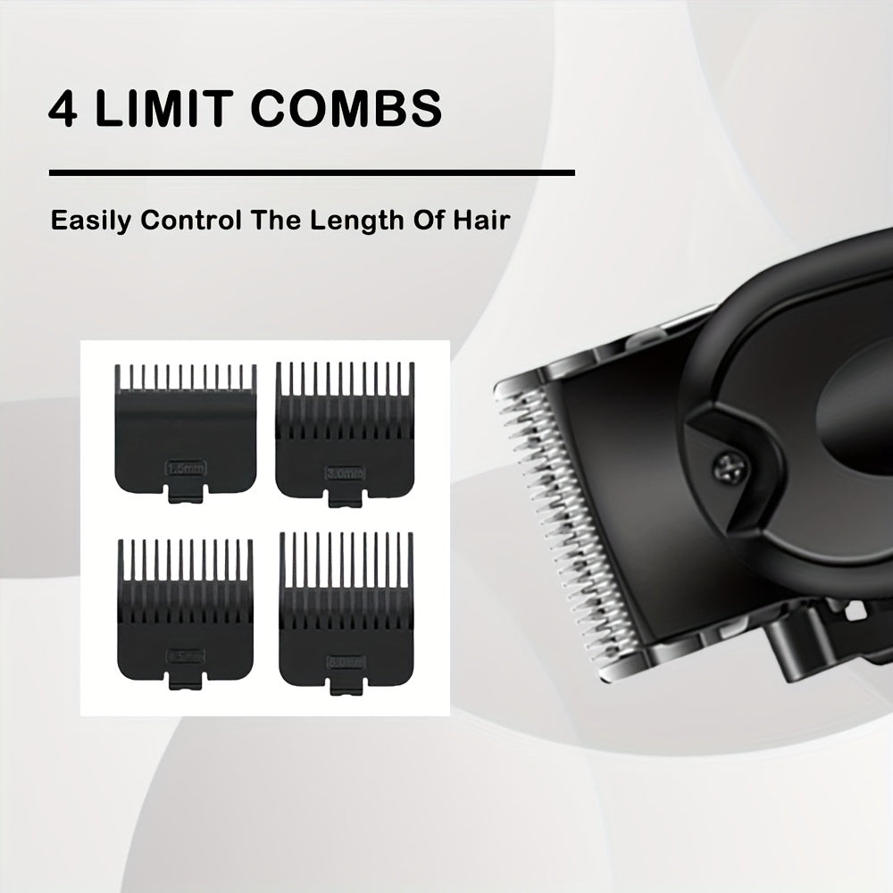 1pc/4pcs Men'S Grooming Kit, Hair Clipper, Electric Shaver, Nose Trimmer, Beard Trimmer, USB Rechargeable Multi-Functional Haircutting Set, Perfect for Beard and Hair Trimming, Travel Essentials, Father'S Day Gift