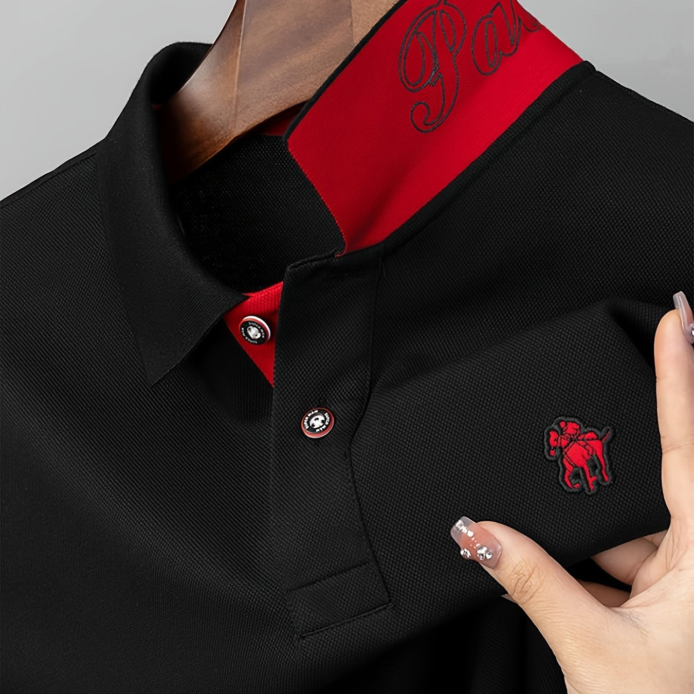 Men'S Stylish Short-Sleeve Polo Shirt Featuring a Contrasting Ribbed Collar And Exquisite, a Timeless And Versatile Choice - ayq