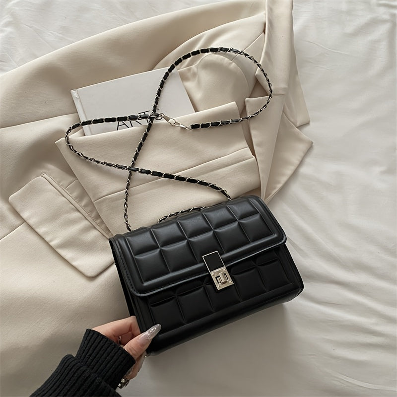 Պրեմիում դասի Rhombus Niche կանացի նորաձև շղթայով բազմակողմանի ուսագոտիով պայուսակ