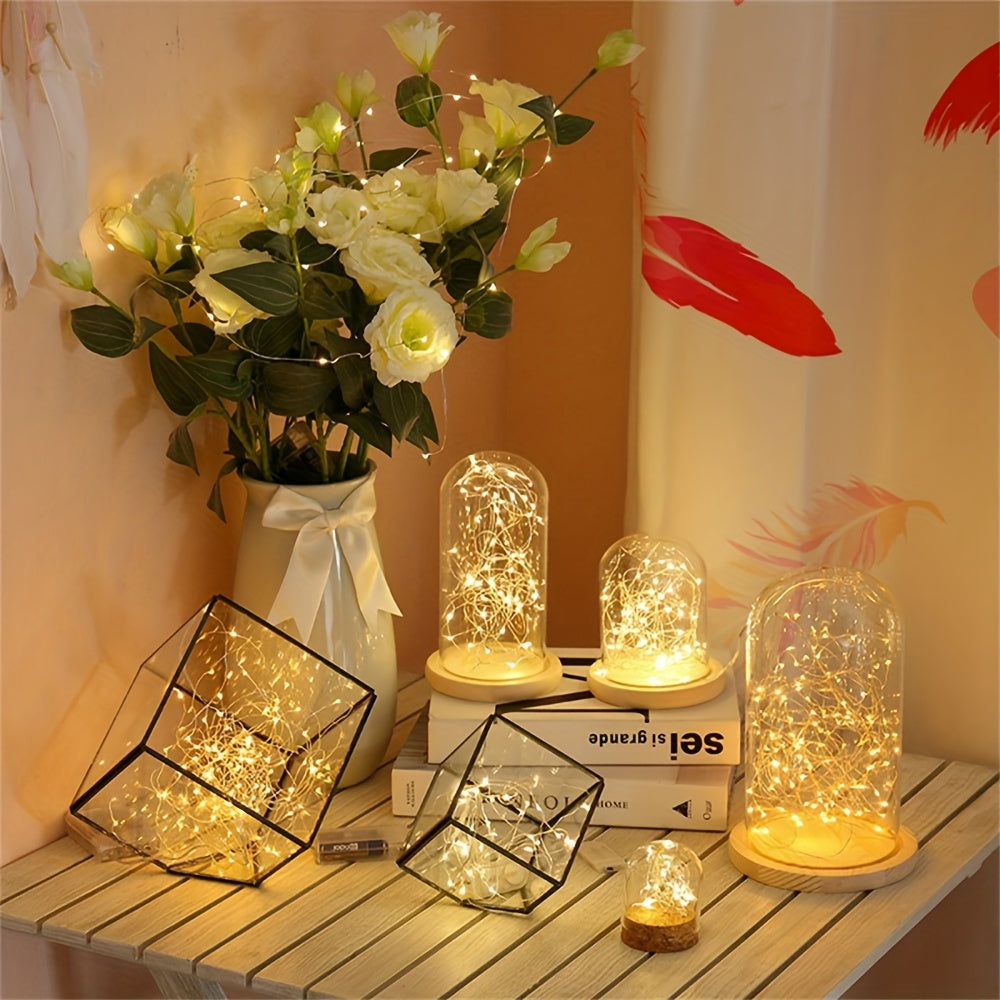 1pc, LED USB Fairy Lights, USB Powered Copper Wire Garland String Lights for Home Wall Room Holiday Party Wedding Festival Indoor Bedroom Table Ramadan Halloween Christmas Decoration, Best for Christmas