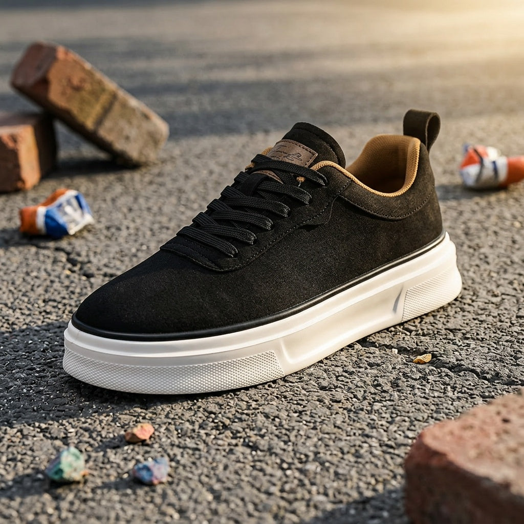 Men's Lightweight Breathable Skate Sneakers with Slip-Resistant Sole