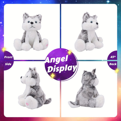 Luminous Husky Plush Toy – A Cheerful Light-Up Stuffed Animal, Perfect for Halloween And Christmas, Ideal Gift for All Ages