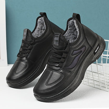 Men'S Winter New Plush Shoes, Thickened for Comfort, Soft And Warm, Lightweight Casual Boots, Loose-Fitting Snow Boots