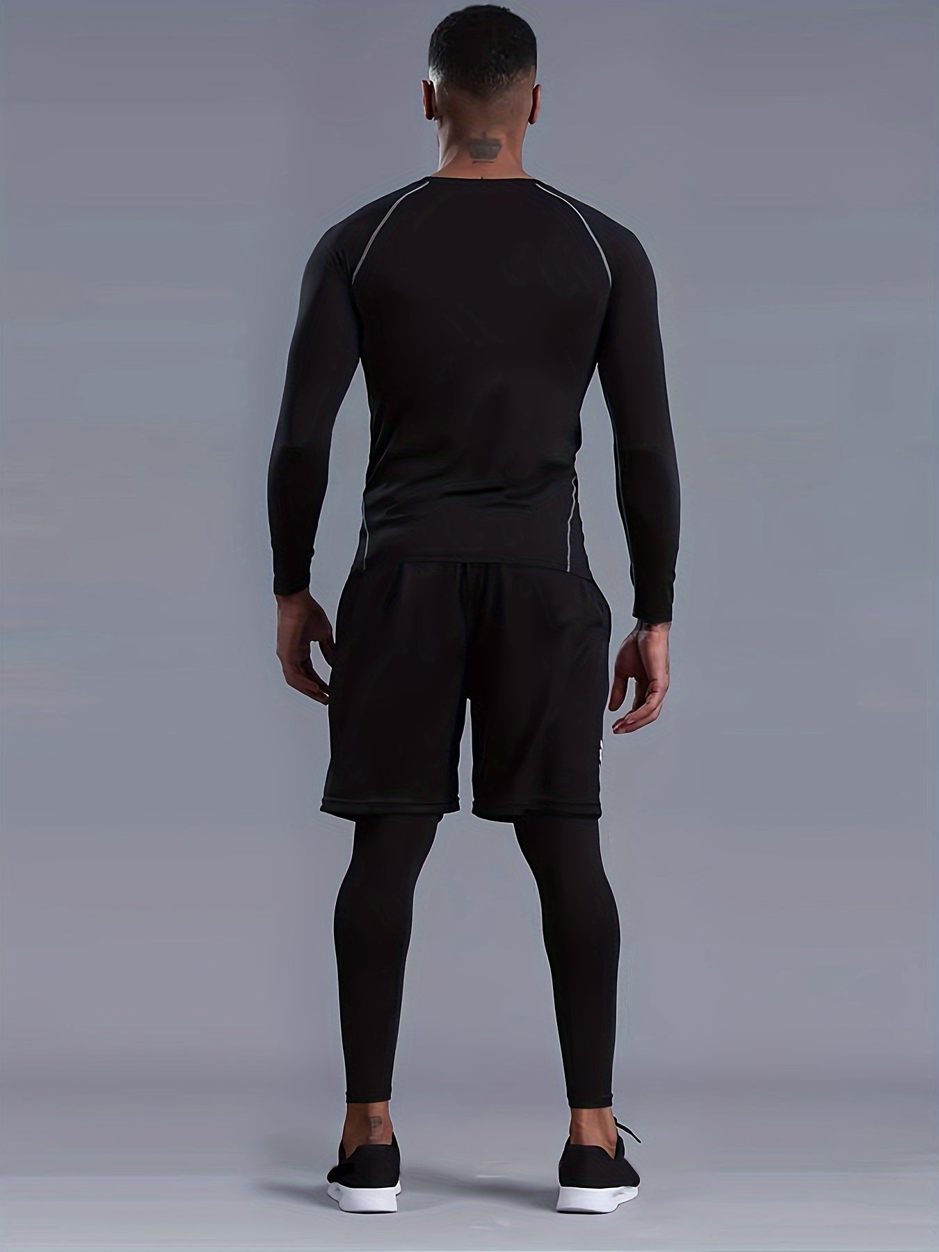 [Formfitting Shirt] Elite Athletic երկարաթև կոմպրեսիոն վերնաշապիկ - բարձր ձգվող, շնչող պոլիեսթեր և սպանդեքս խառնուրդ, պարանոցի պարանոց, անտեսանելի - իդեալական մկանային խմբերի պաշտպանության համար, մեքենայով լվացվող - կապույտ, մարզասրահի հագուստ