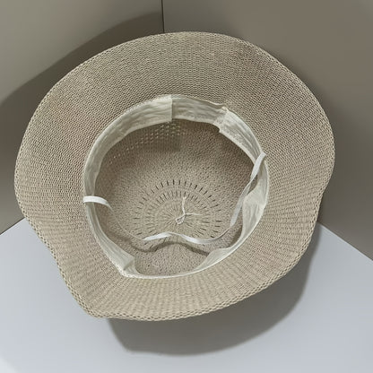 Elegant Women's Floral Breathable Polyester Bucket Hat for Summer