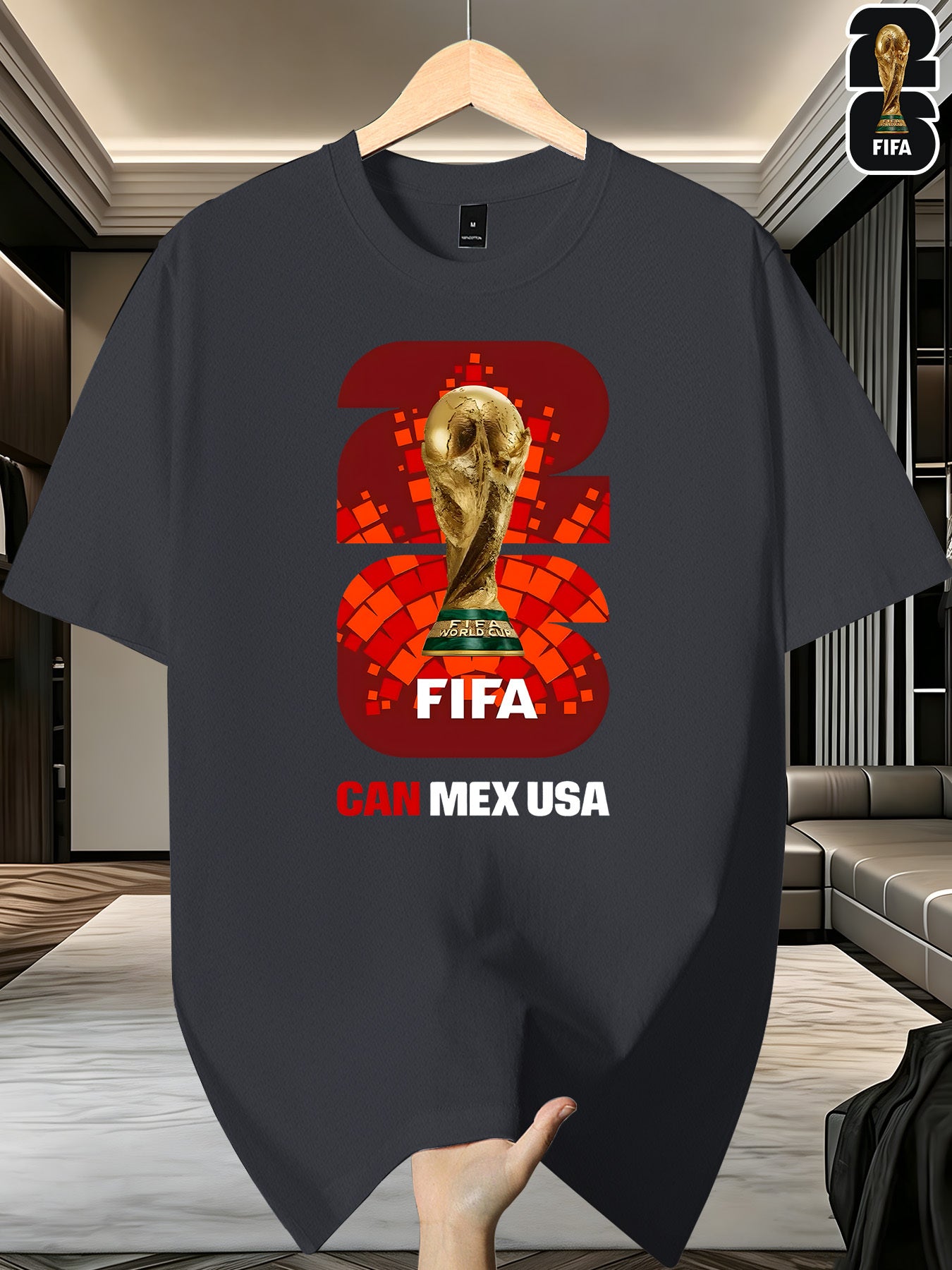 Men's FIFA 2026 World Cup T-Shirt Casual Polyester Top