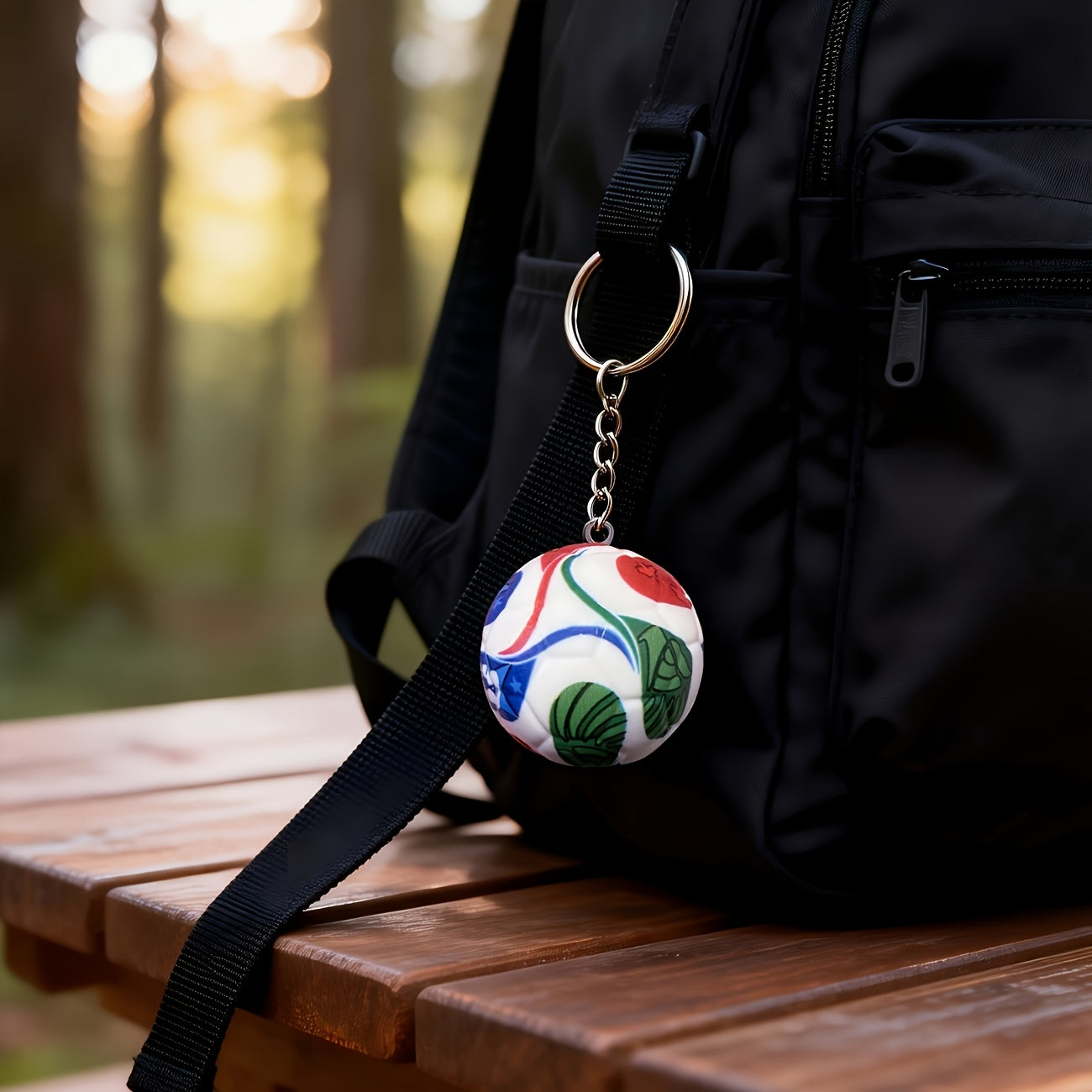 2026 Football Fan Keychain Round Iron Alloy Pendant