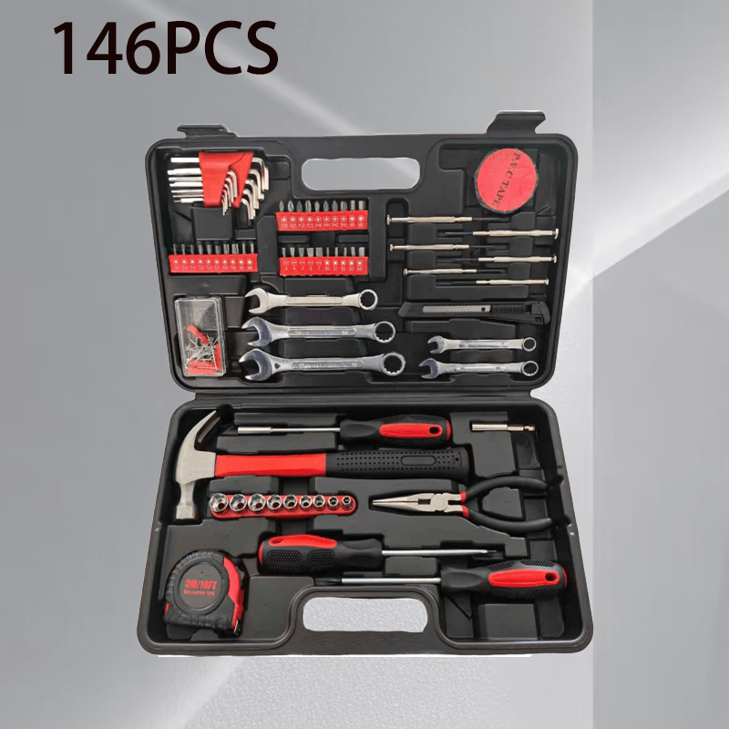 Home and Auto Repair Dual-Purpose Tool Set! No Need to Worry About Home Auto Repairs—this Versatile Set Handles Both Household and Automotive Maintenance. It Includes a Rich Assortment of Automotive Mechanical Tools, Making