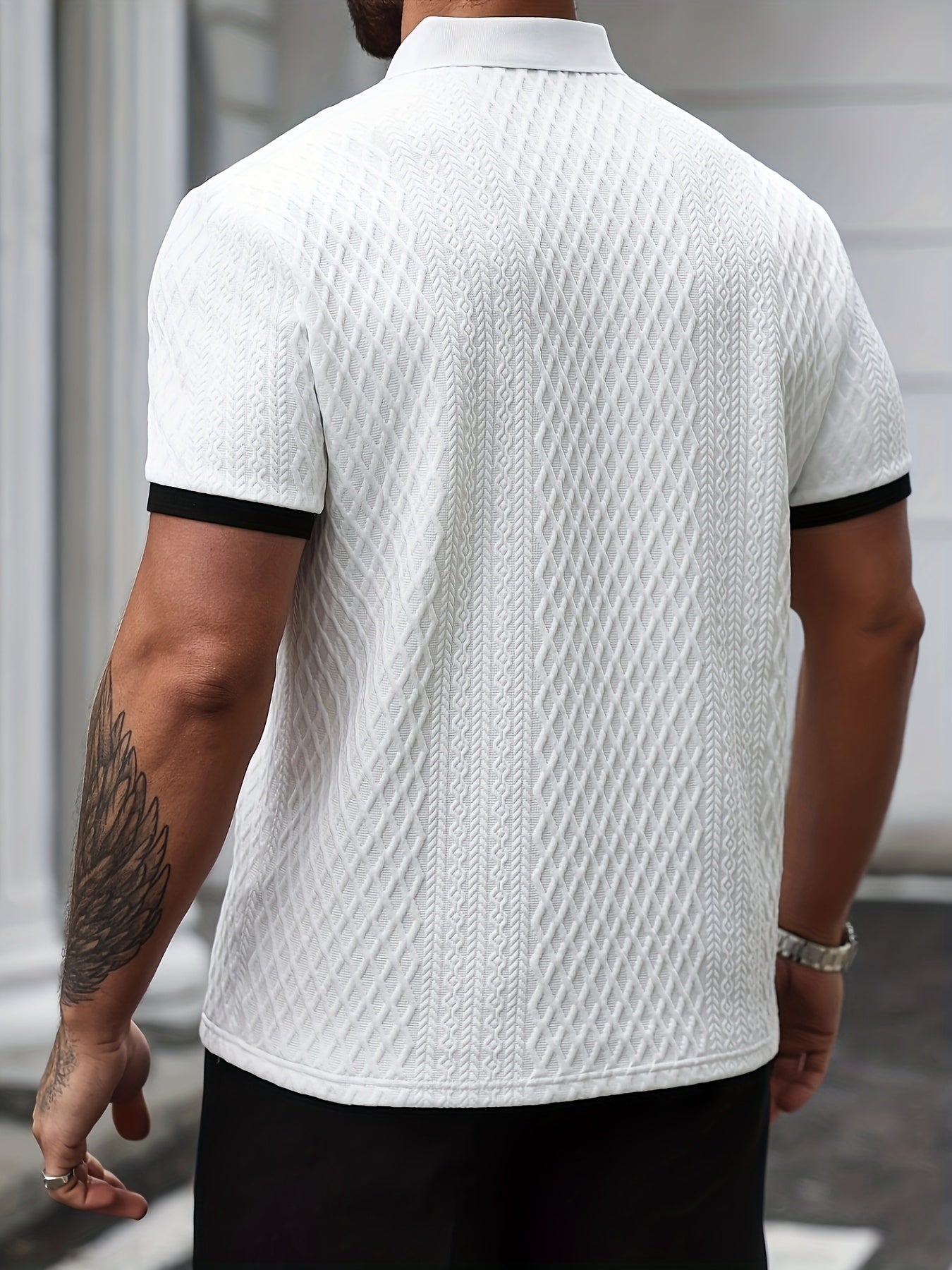 Men'S New Color-Blocked Polo Shirt | Argyle Pattern, Soft Fabric, Casual & Business Versatility, Ideal for Golf And Daily Wear