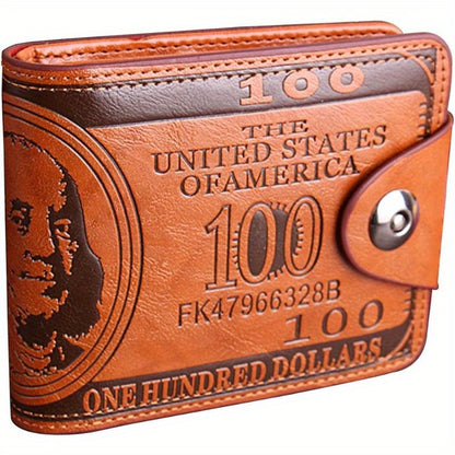 Latest Upgraded Men's Faux Leather Wallet, Vintage Style Men's Wallet, Multi-Card Slot Design - Stylish and Portable, Key and Coin Purse, Credit Card Holder, ID Holder, Elegant for Daily Use, Durable Denim Lining | Unique Wal - ayq