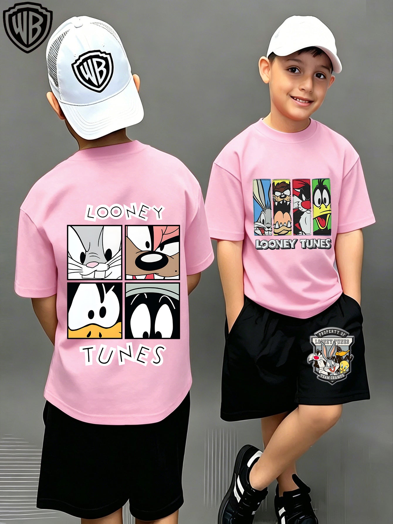 Մանկական բամբակյա Looney Tunes T-Shirt-ի և շորտերի ունիսեքս հավաքածու