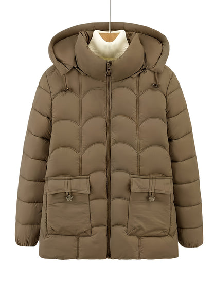 Women'S Elegant Winter Coat - Lightweight Thermal Jacket with Full-Zip Front, Long Sleeve Cold Weather Outerwear for Everyday & Formal Events - All-Season, Machine Washable Women'S Clothing, Ladies Winter Coats, Geometric Pat