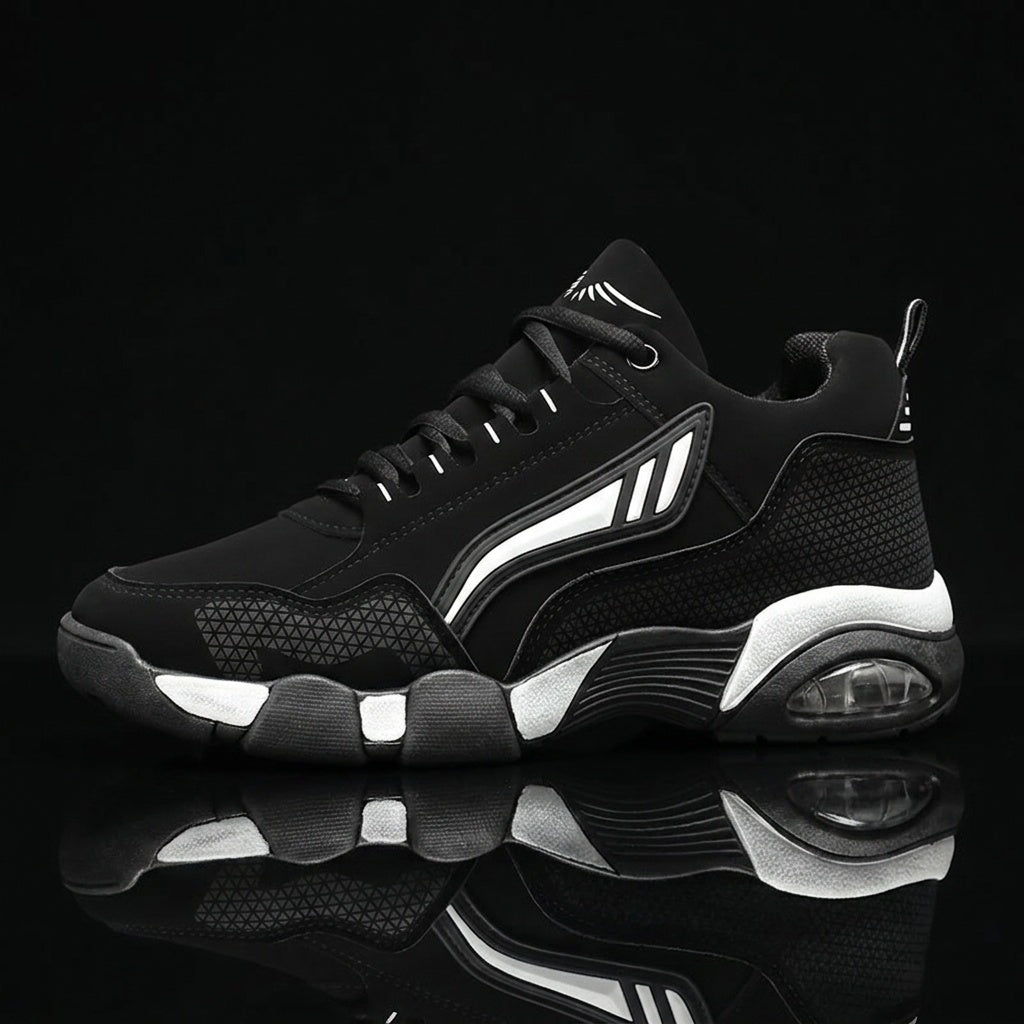 Men's Non-Slip Low-Top Sneakers with Cushioned Round Toe