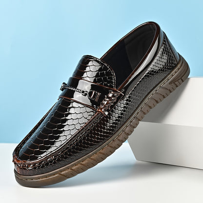 Men's Business Casual Loafers with Slip-Resistant Rubber Sole
