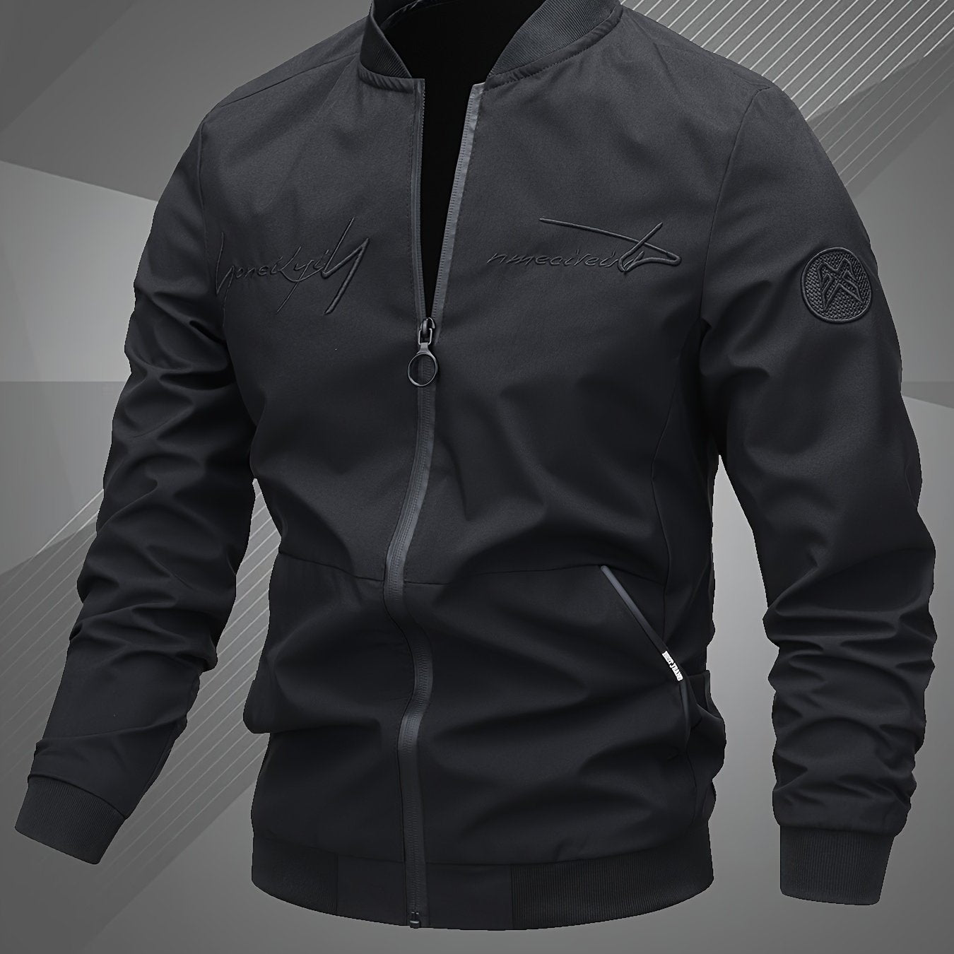 Տղամարդկանց Letter Embroidered Casual Bomber Jacket Gifts Best Sellers