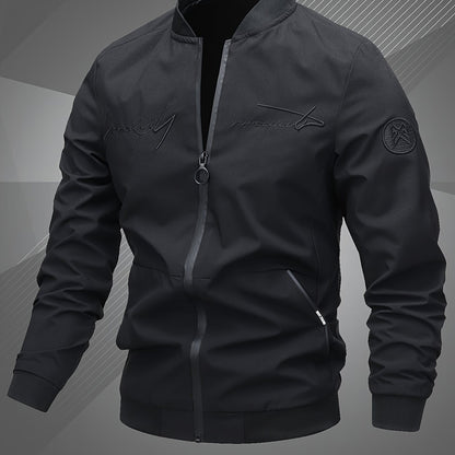 Տղամարդկանց Letter Embroidered Casual Bomber Jacket Gifts Best Sellers