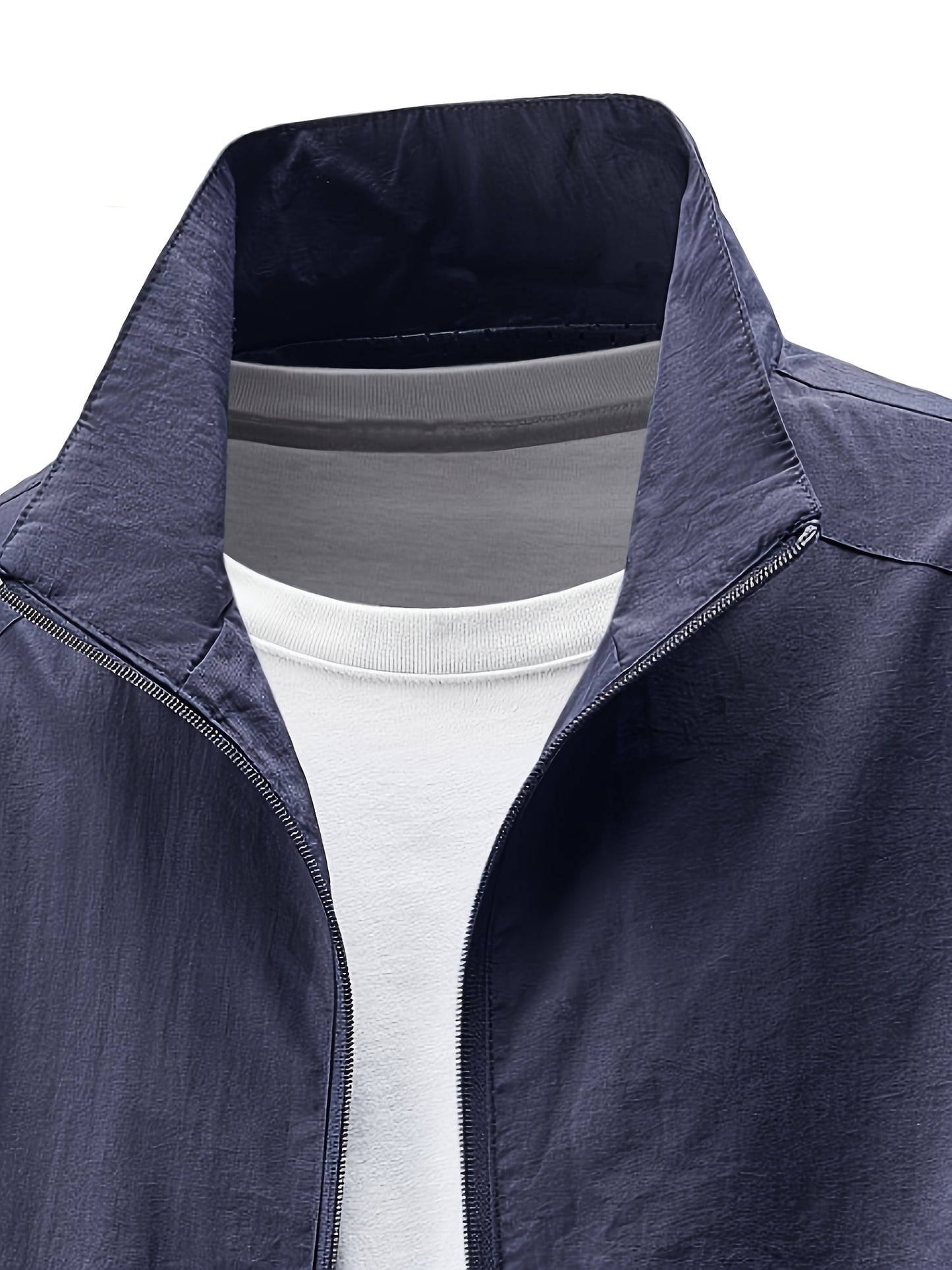 Տղամարդու ձիթապտղի կանաչ բոմբեր բաճկոն՝ կանգնած օձիքով - ամենօրյա, հարմարավետ, կայծակաճարմանդով վերնազգեստ՝ բացօթյա գործունեության համար, ամենօրյա հագուստ | Կանգնած օձիքով բաճկոն | Կայծակաճարմանդով բաճկոն