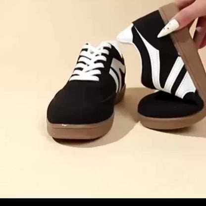 Women's Breathable Knit Sneakers - Lightweight, Comfortable Lace-Up Low Tops in Solid Colors for Summer Walking & Jogging