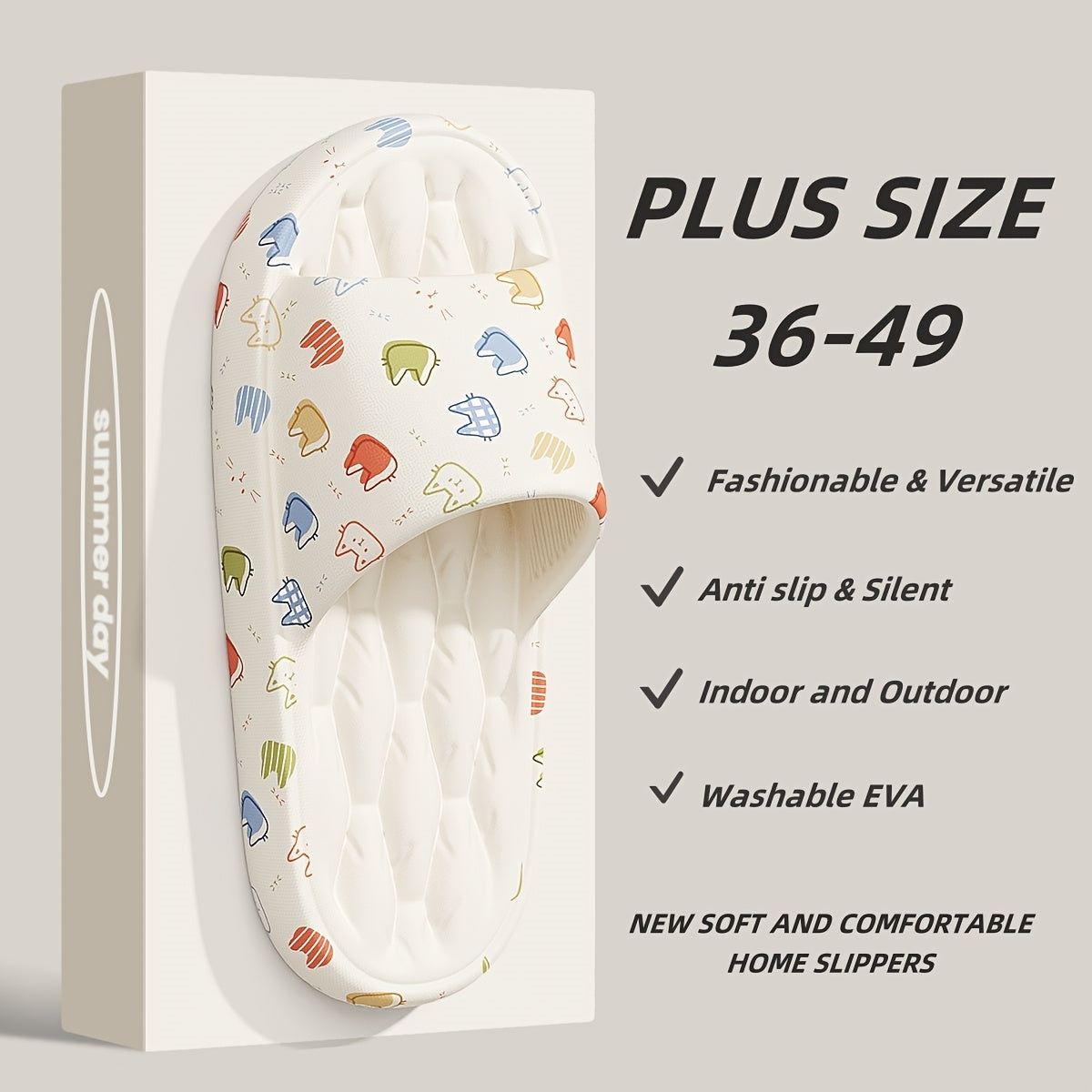 Unisex Comfortable EVA Slip-On Slippers for Indoor & Outdoor
