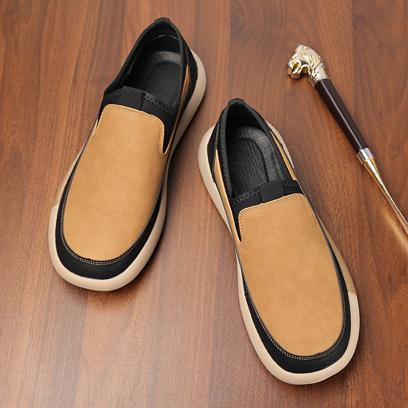 Men's Casual Slip-On British Style Soft Rubber Sole Shoes