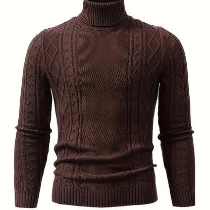 2024 New Cross-Border Men'S Plaid Knit Pullover Sweater (Men'S Warm Top)