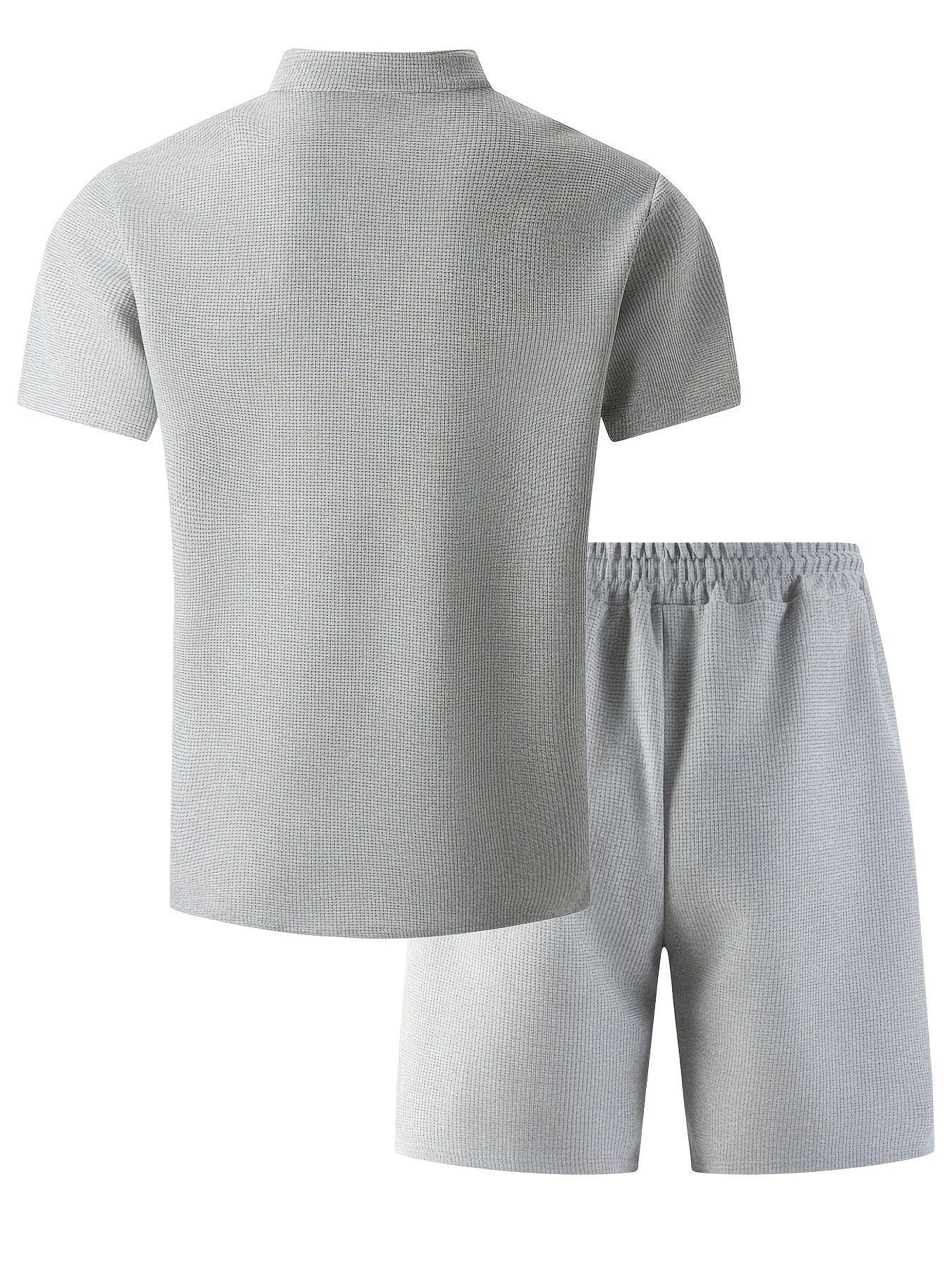 Men's Summer Waffle Knit 3-in-1 Set with Shorts and Pants